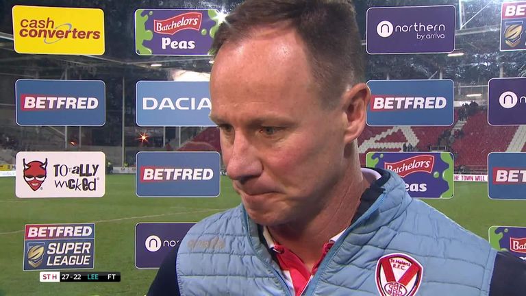 St Helens coach Justin Holbrook was delighted with his players' response in the second half of their win over Leeds