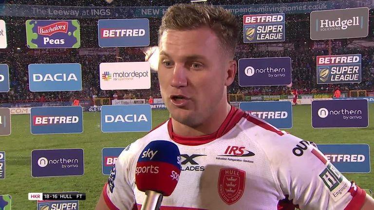 Hull KR debutant Josh Drinkwater on the Robins' last gasp victory over city rivals in the first Hull derby of 2019 