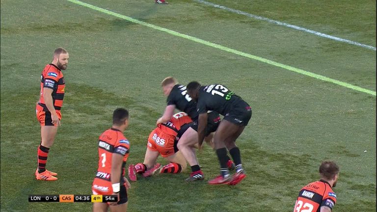 Highlights from the Super League clash between London Broncos and Castleford Tigers.