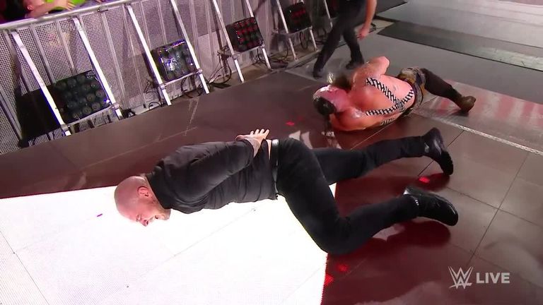 After falling victim to a 3-on-1 assault at WWE Elimination Chamber, The Monster Among Men aimed for retribution against The Lone Wolf