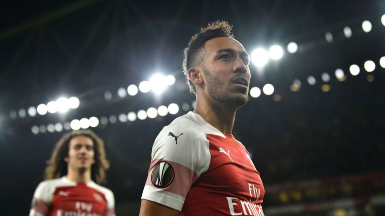 Arsenal were left celebrating within four minutes when Pierre-Emerick Aubameyang's cross was turned in