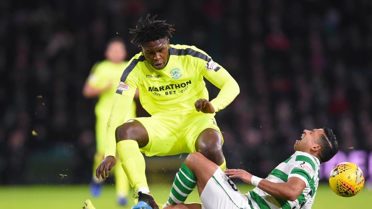 Darnell Johnson has been banned for a foul on Celtic's Emilio Izaguirre