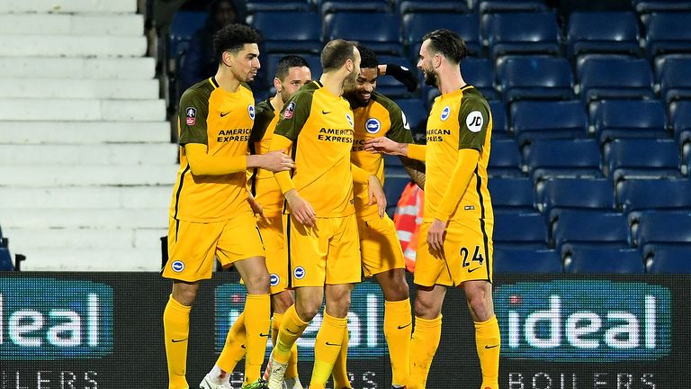 Brighton reached the fifth round of the FA Cup, where they will face Derby
