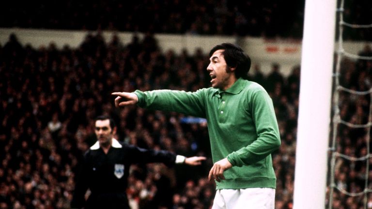 Banks during the League Cup Final between Stoke City and Chelsea in 1972