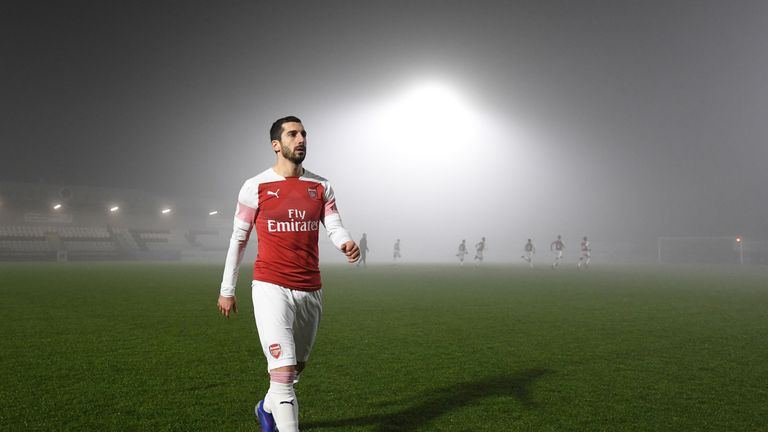 Henrikh Mkhitaryan played for Arsenal U23s against West Ham earlier this week - the game was abandoned due to fog