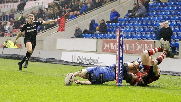 Jackson Hastings produced a superb try-saving tackle 