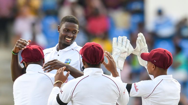 Holder took four wickets in England's second innings in Antigua