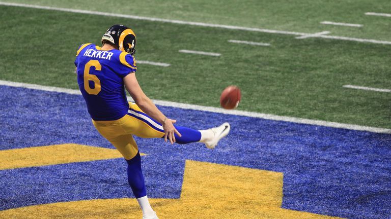 Johnny Hekker set a Super Bowl record with a booming punt in Atlanta