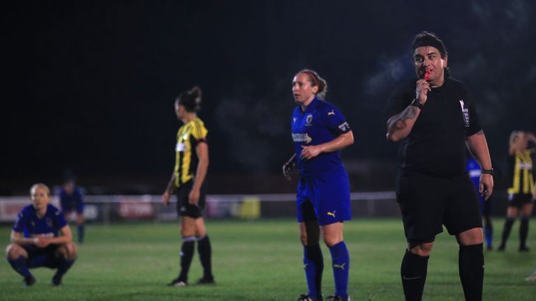 Clark has refereed over 50 games this season, and says she has been shown respect by players, staff and fellow officials