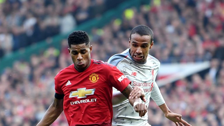 Marcus Rashford played the entire match against Liverpool despite picking up an injury