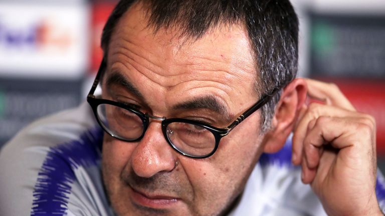 Maurizio Sarri had many questions to answer about his future in Chelsea Wednesday