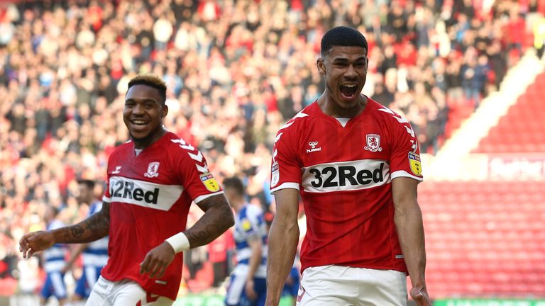 Ashley Fletcher celebrate scoring for Middlesbrough