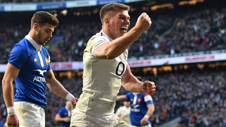 England skipper Owen Farrell got in on the try scoring act in the second half