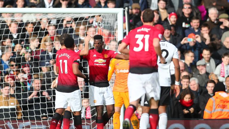 Manchester United beat Fulham 3-0 at Craven Cottage on Saturday