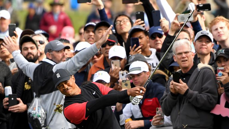 Woods will play alongside Bryson DeChambeau and Abraham Ancer for the first two days