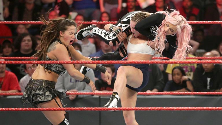 The leader of The Riott Squad battled The Baddest Woman on the Planet in a WWE Elimination Chamber rematch for the Raw Women's Title