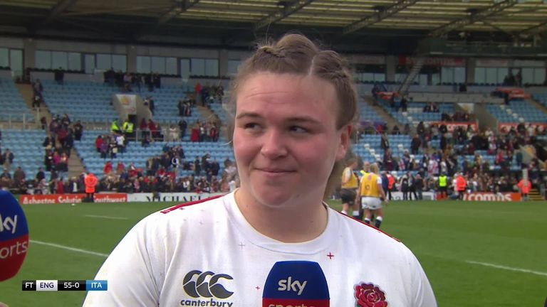 Sarah Bern was the pick of the players for England as they defeated Italy in the Six Nations