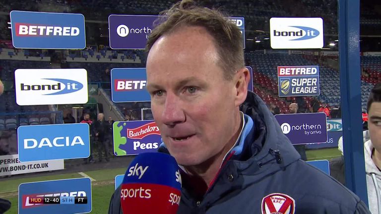 Justin Holbrook said he was pleased with the patience St Helens showed to race away in the second half and beat Huddersfield