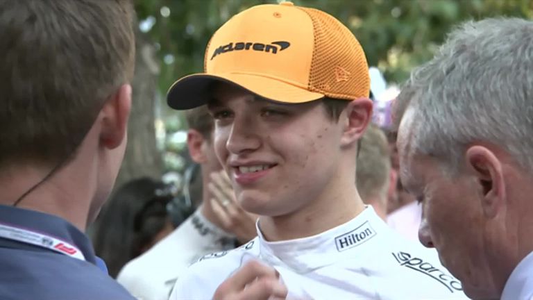 McLaren's Lando Norris gave his reaction after qualifying eighth for McLaren.
