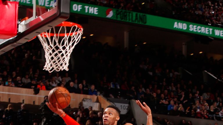 Damian Lillard scores 51 points to Russell Westbrook's 37 but the Oklahoma City Thunder had the final say, beating Portland 129-121 in overtime