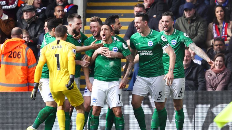 Hughton did manage to lead Brighton to wins home and away against rivals Crystal Palace this season