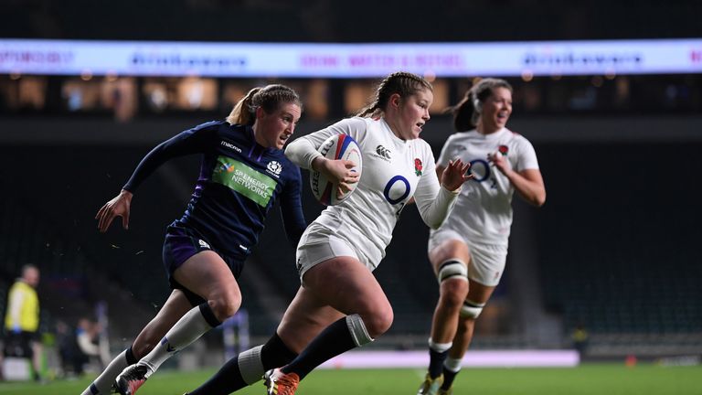 Jess Breach scores for England