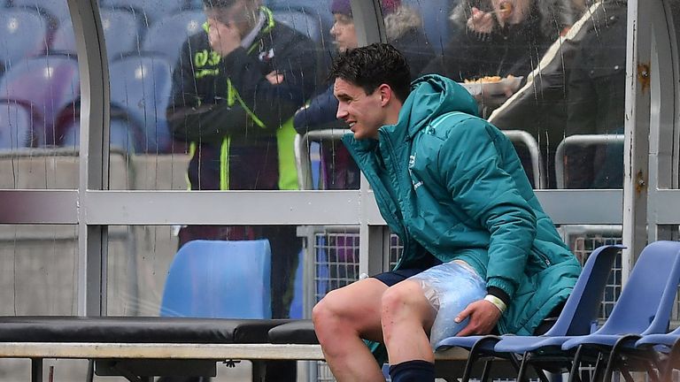 Munster lost playmaker Joey Carbery in the first half to his hamstring complaint 