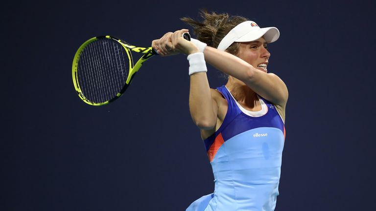 Johanna Konta won in Miami in 2017