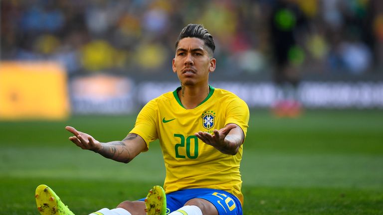 Roberto Firmino featured in Brazil's front three alongside Richarlison and Philippe Coutinho