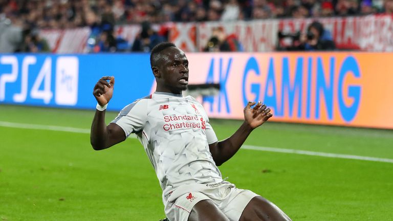 Sadio Mane scored twice against Bayern Munich on Wednesday to seal Liverpool's place in the Champions League quarter-finals