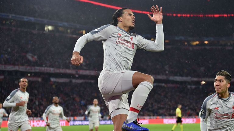 Virgil van Dijk's header put the tie beyond Bayern Munich
