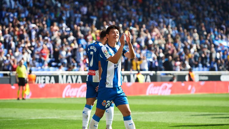 Wu scored his first La Liga goal against Real Valladolid