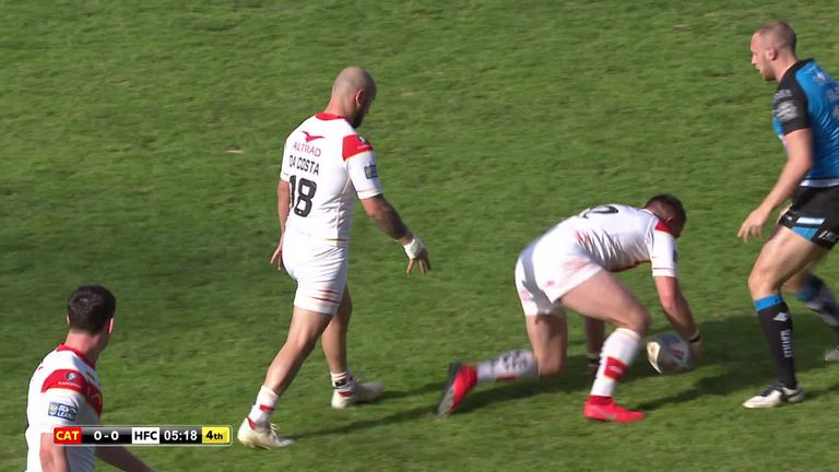 Watch highlights as Hull FC snatched a 31-30 victory over Catalans Dragons in April