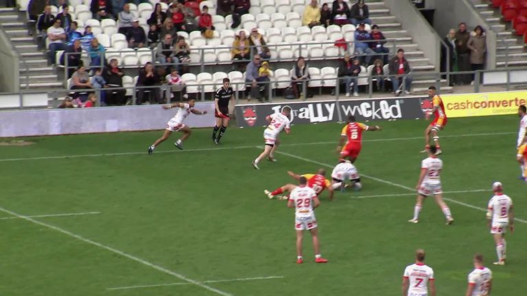 Watch the highlights as Matty Costello grabbed his first hat-trick for St Helens 