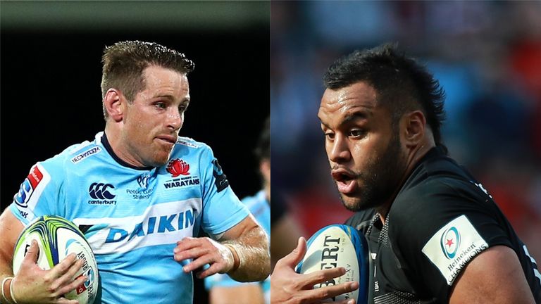 Waratahs' Bernard Foley, left, and Saracens' Billy Vunipola both feature in our team of the week