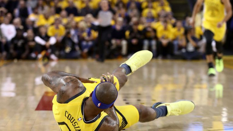 DeMarcus Cousins was injured during the Warriors' clash with Clippers 