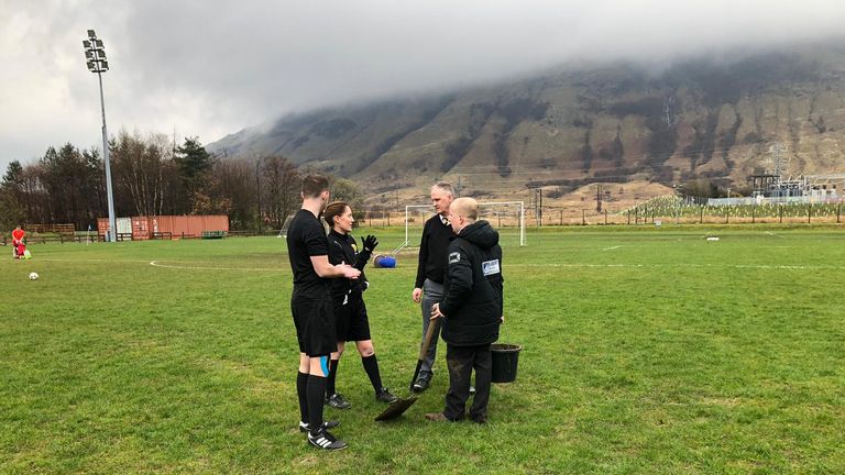 Officials delayed the kick-off of Fort William's game against Nairn County