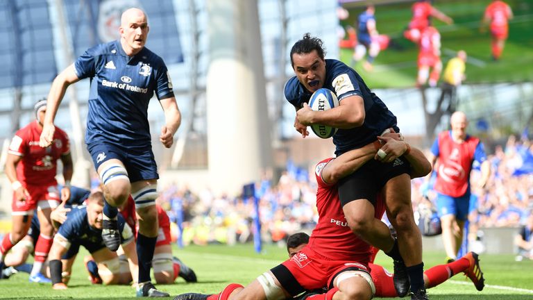 James Lowe scores his sixth try in eight Champions Cup games