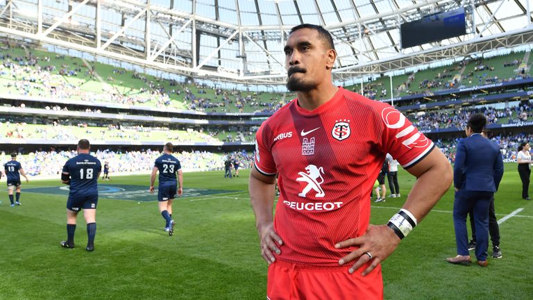 Jerome Kaino stands dejected following the final whistle at the Aviva Stadium