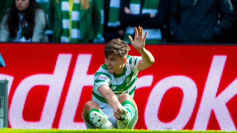 Celtic's Kieran Tierney suffered an injury in the second half against Rangers earlier this month