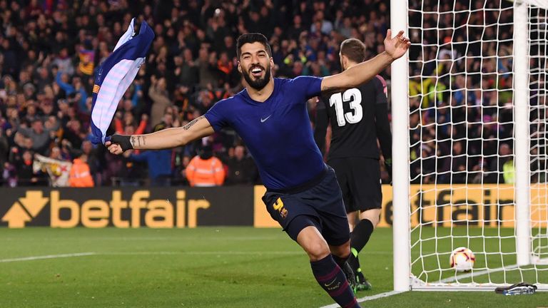 Luis Suarez opened the scoring in the 85th minute