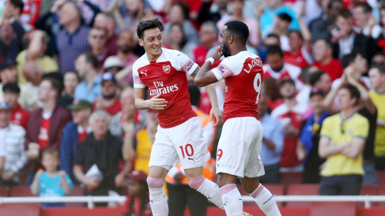 Ozil's last goal for Arsenal came in a 3-2 defeat to Crystal Palace last April