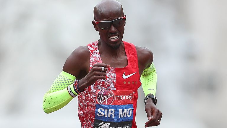 Sir Mo Farah terminó tercero en el Maratón de Londres en 2019