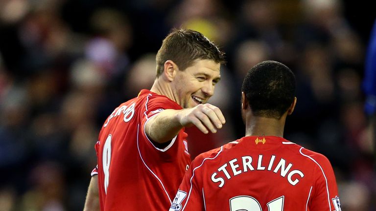 Gerrard was club captain during Sterling's time at Anfield