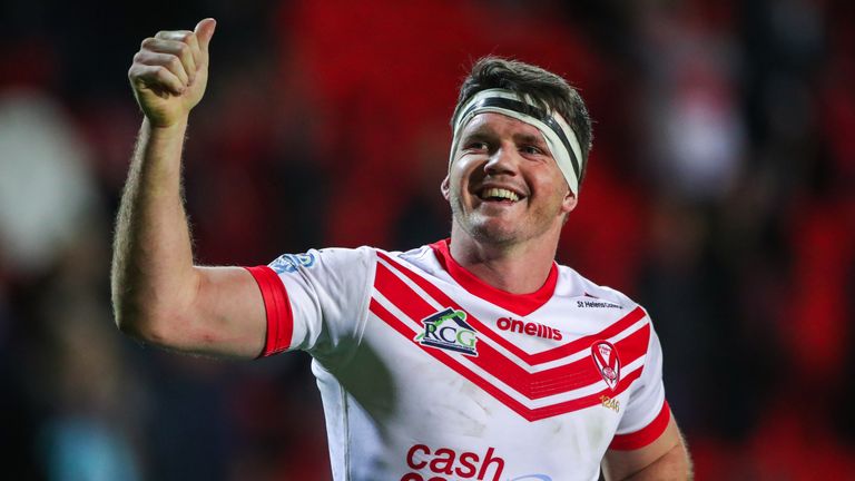 Lachlan Coote crossed the line for St Helens in a one-side match