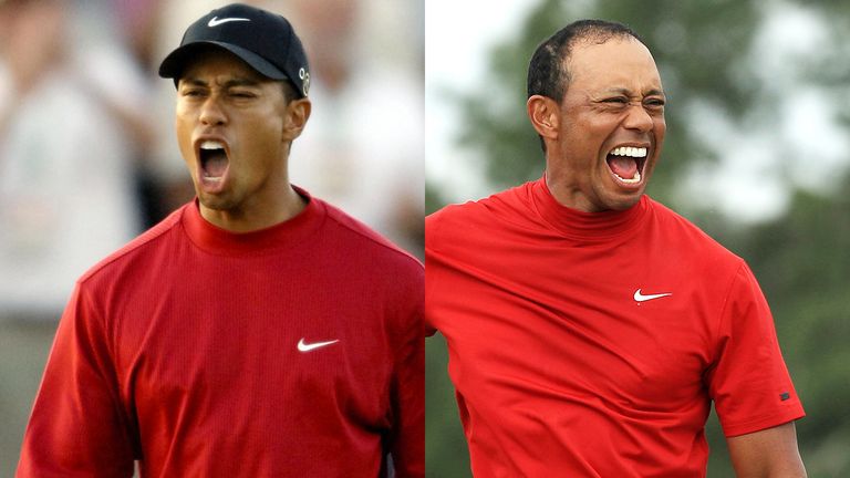 We look back at every celebration from all 82 of Tiger Woods' PGA Tour titles. 