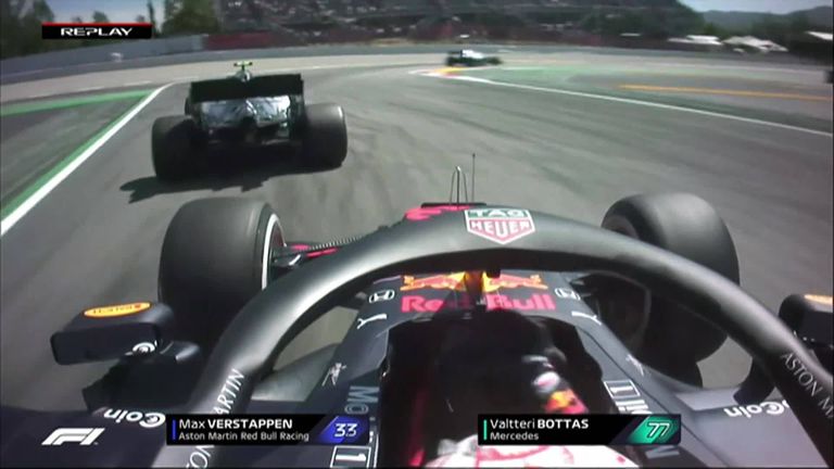 Max Verstappen and Valtteri Bottas were both preparing for a flying lap and almost made contact through that twisty final sector.