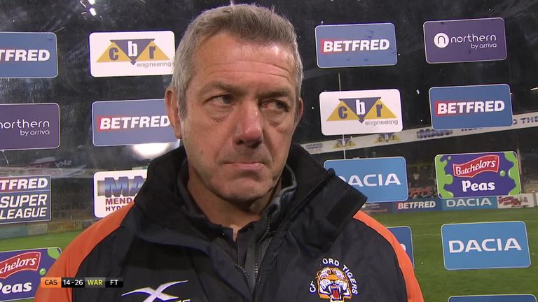 Castleford coach Daryl Powell admits his side has been heavily depleted by injuries after the 26-14 loss to Warrington.