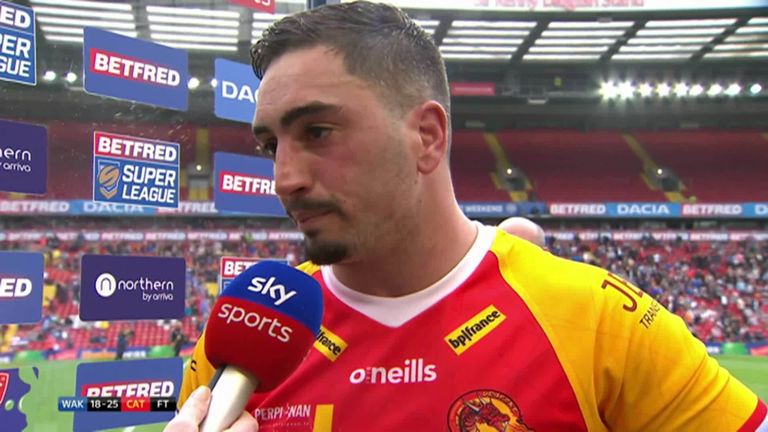 Tony Gigot shares his thoughts as he was the Betfred man of the match during the Catalans Dragons 25-18 victory over Wakefield Trinity.