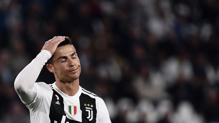 Cristiano Ronaldo scored but was left frustrated as Juventus were held to a draw